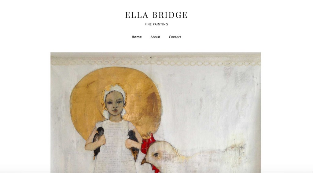 Web design portfolio showcasing Ella Bridge fine painting and website design by Blend Web +